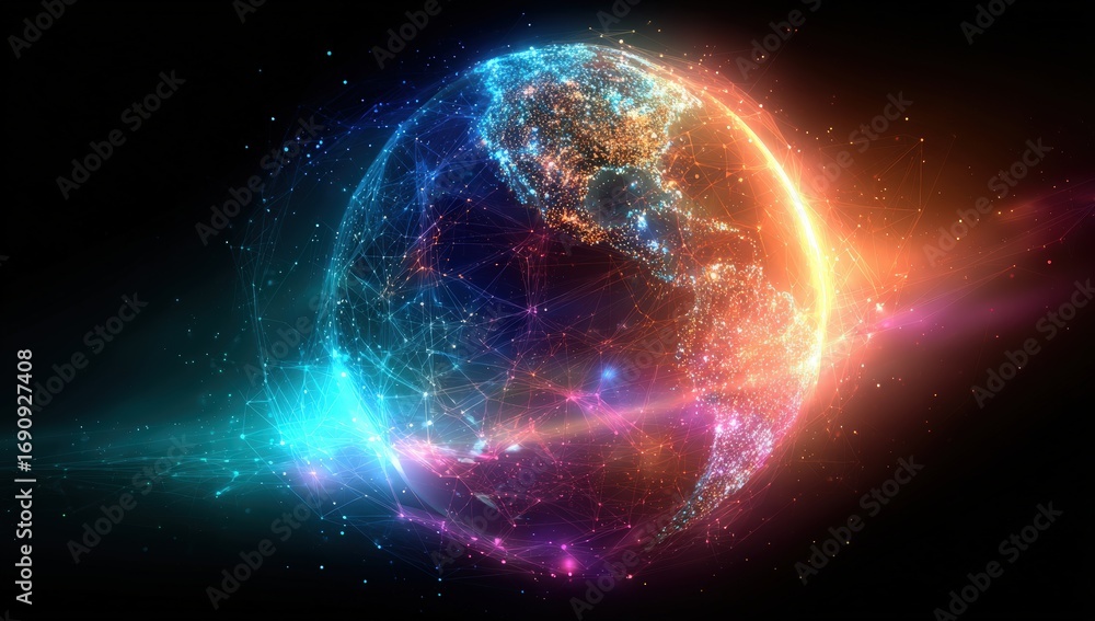 Obraz premium Digital representation of Earth