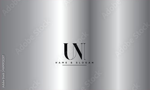 UN, NU, U, N Abstract Letters Logo Monogram