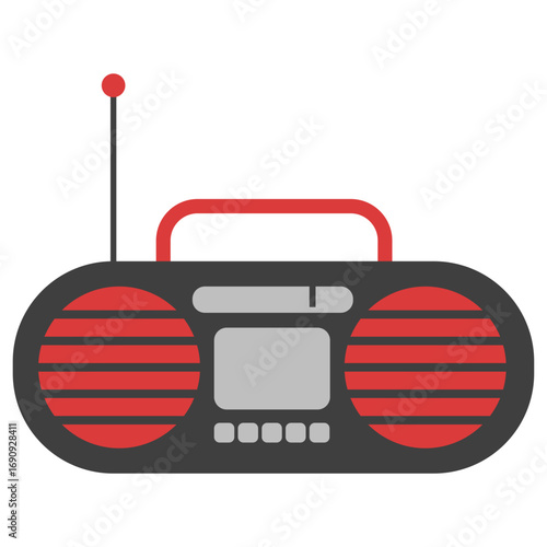 red retro radio boombox 