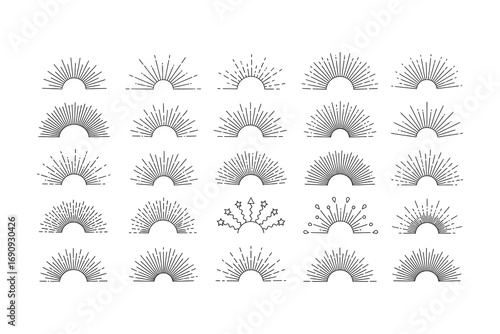 Bursting sun ray collection