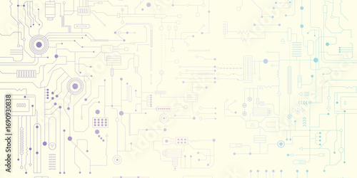 Futuristic Technology Background with Digital Data Network. Vector