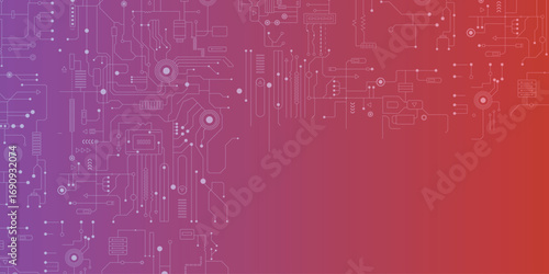 Cyber Technology Background with Binary Code and Light Effects. Vector illustration