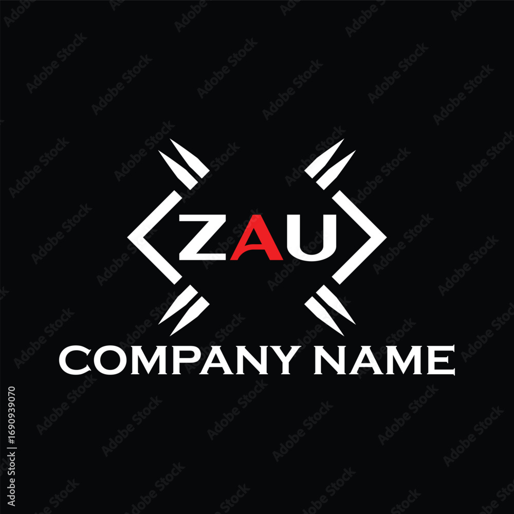 Φωτογραφία ZAU letter logo, ZAU letter logo design, ZAU monogram logo, ZAU corporate logo,