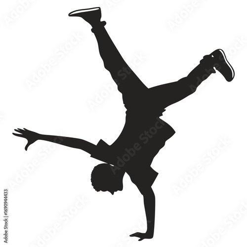 Teen doing handstand