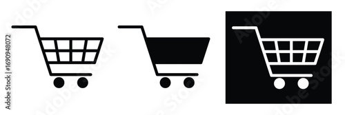shopping cart icon set. vector illustration