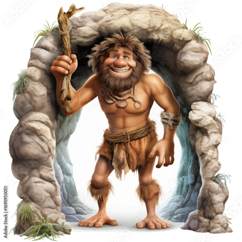 cave man with beard