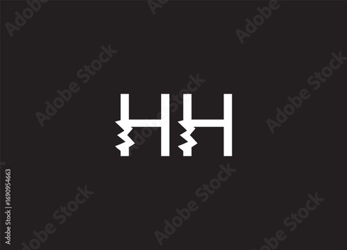 HH logo design vector template