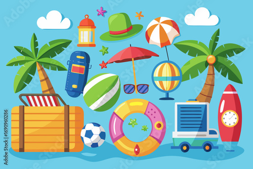summer vacation vector illustration