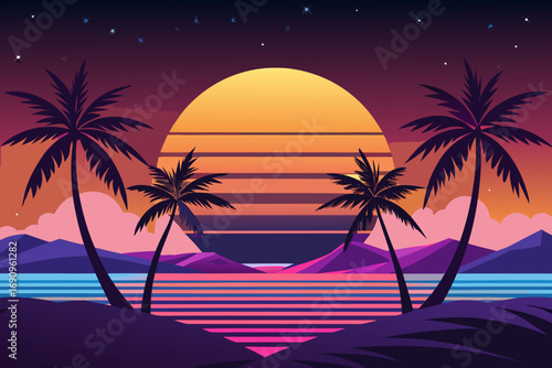 sunset on the beach