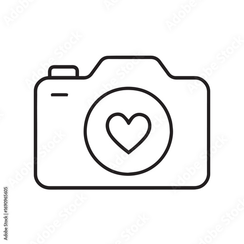Wedding Line Icons Romantic Vector