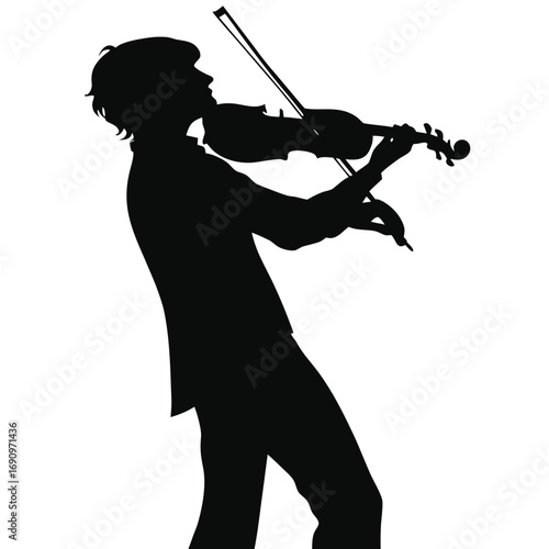 Person holding violin bow