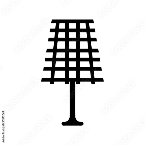 Abstract black illustration of a grid like lampshade or other strange object