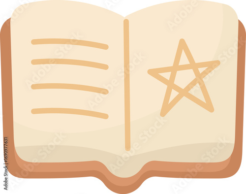 Spell Book Wizard Grimoire Illustration