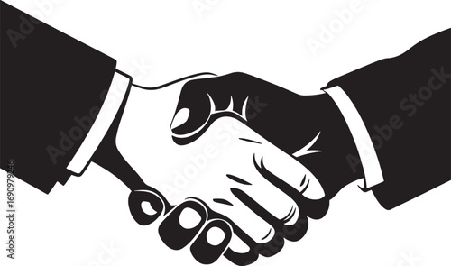 Close up of two hands shaking firmly symbolizing partnership and agreement