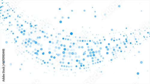 Bright blue minimal dotted waves abstract linear background. Geometric concept halftone motion design. Video animation Ultra HD 4K 3840x2160