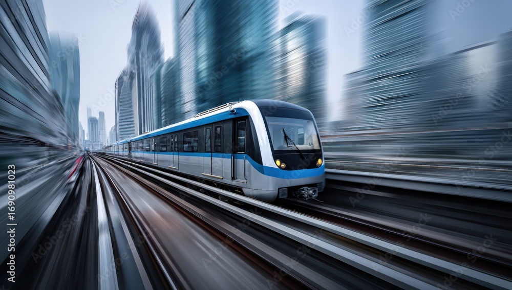 Fototapeta premium Modern city train