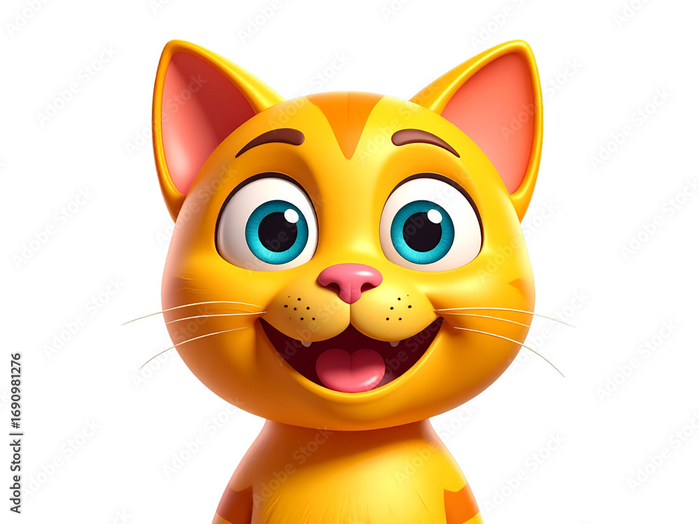 Fototapeta premium cartoon 3D cat 