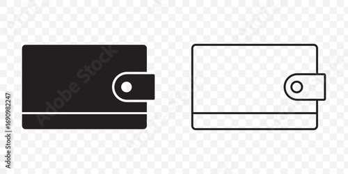 Wallet Icon in trendy flat style isolated on grey background. Wallet symbol for your web site design, logo, app, UI. Vector illustration, EPS10.