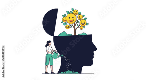 Cultivating positivity and growth within your mind by nurturing happy thoughts and emotions