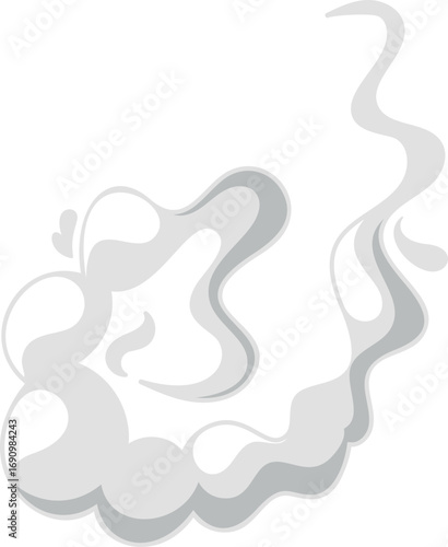 Smoking steam cloud vector illustration