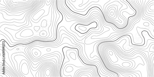 Topographic map pattern background vector. Abstract mountain terrain map background with abstract shape line texture. Wallpaper. banner