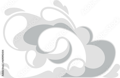 Swirl of smoke clouds vector illustration