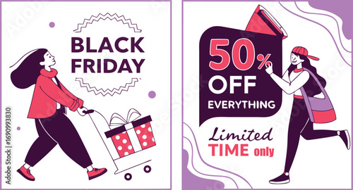Black friday sale event featuring exciting discounts and shopping promotions for customers seeking great deals
