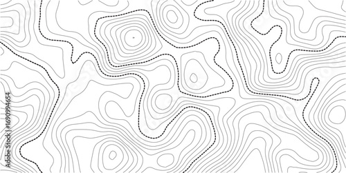 Retro topography map. White geographic contour map. Abstract outline grid.
