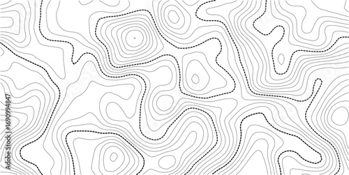 Contour elevation topographic seamless vector map