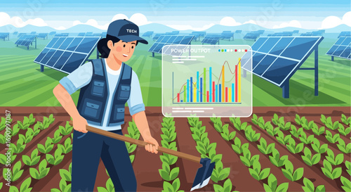 Innovative agriculture: Combining solar energy production with crop cultivation techniques