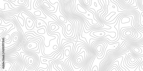 Vector geographic contour mounted map background. Abstract minimal The patter discovery vector topo map. creative discovery White wave grid stripe line map topography. Topographic map.