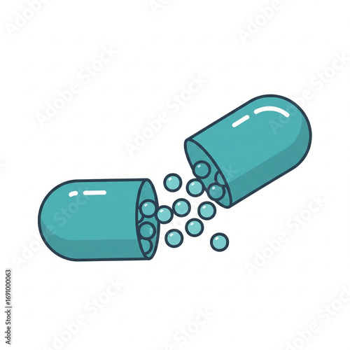 vector illustration of a medicine pill