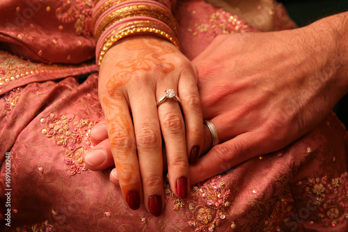 hands of the bride and groom