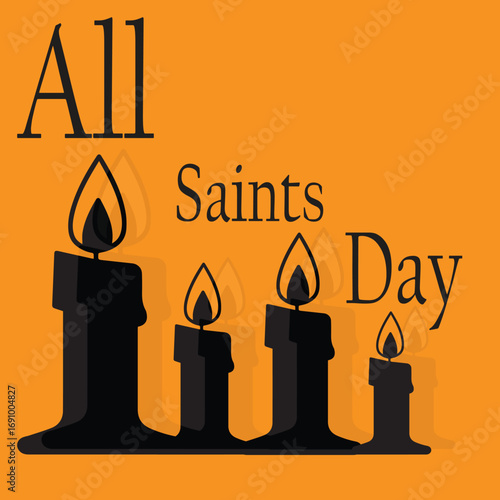 All Saints Day Candle Illustration