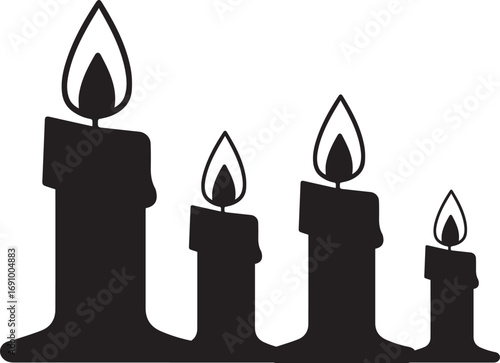 All Saints Day Candle Illustration
