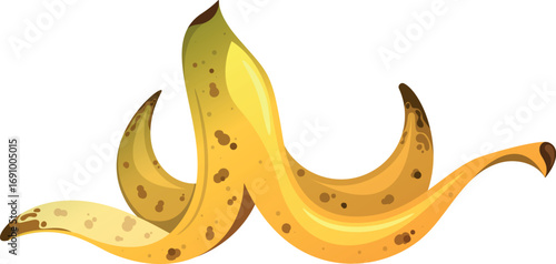 Peel of an eaten banana
