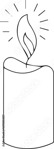 All Saints Day Candle Illustration