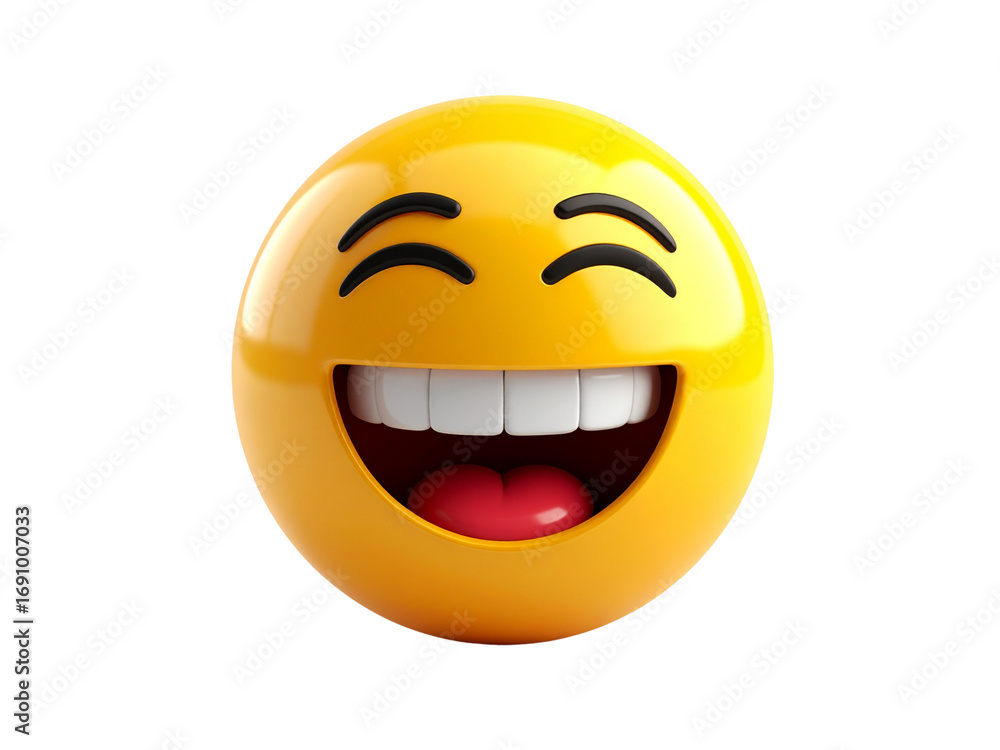 Fototapeta premium 3d smiley face with a smile