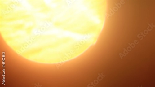 Sunset in a dark orange sky