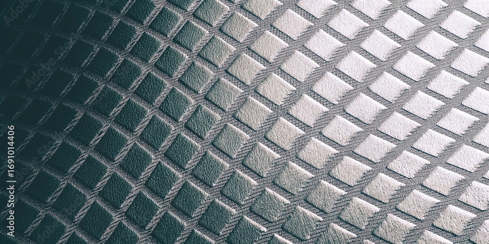 Obraz premium Close up abstract texture of a textured surface with a repeating diamond pattern and gradient lighting