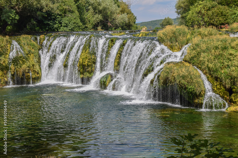 Obraz premium Koćuša waterfall in the village of Veljaci
