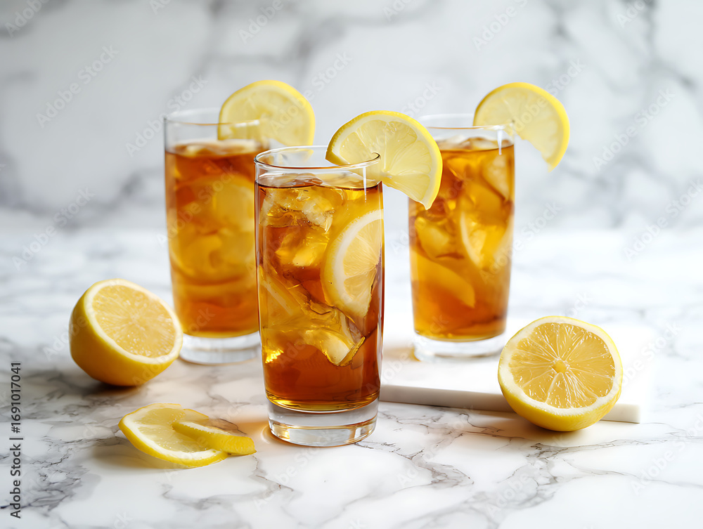 Fototapeta premium ice tea with lemon