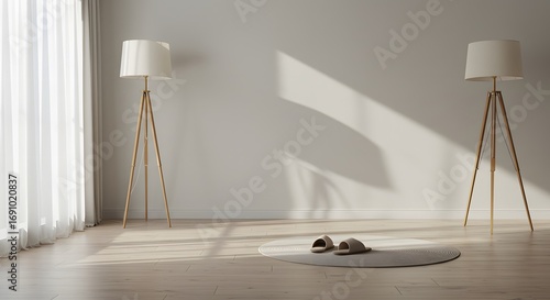 Cozy Home Interior with Soft Light and Minimalist Decor