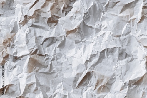 Wrinkled white paper texture