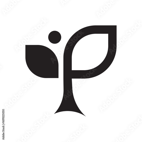 P logo