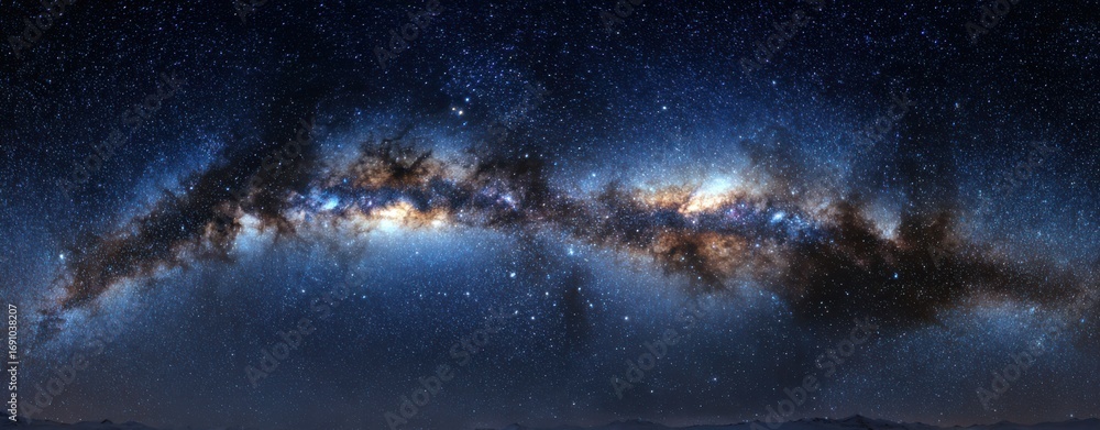 Obraz premium Panoramic view of the Milky Way galaxy