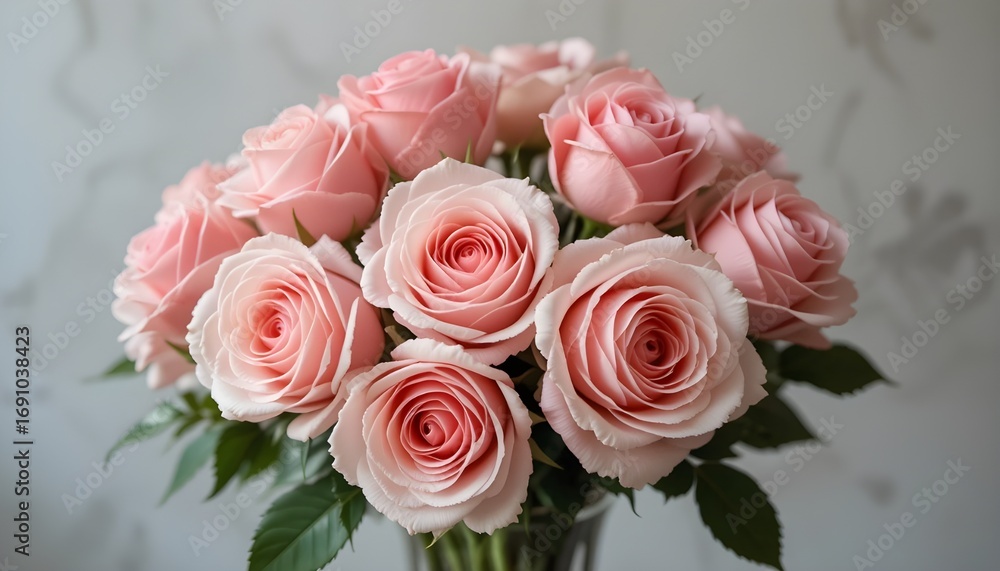 Fototapeta premium Bouquet de délicats glaïeuls roses