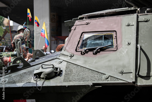 Colombian military tank, Armored vehicle of Colombian army, Combat armored tank in Colombia. High quality photo