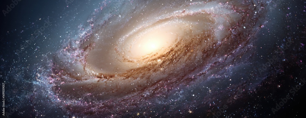 Fototapeta premium Spiral galaxy in deep space (4)