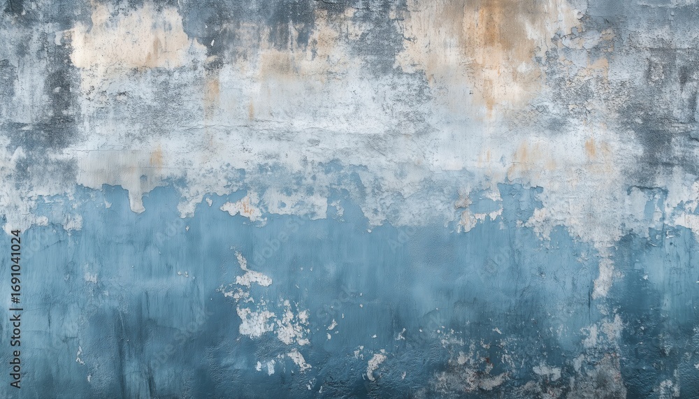 Obraz premium Grunge-Inspired Wall Made Of Grey Blue Concrete Ure - A Modern And Edgy Addition To Your Space With Industrial Vibes.